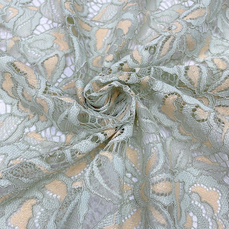 Cutwork Evening Nylon Lace Fabric for Women's Wear Wholesale Supplier 8